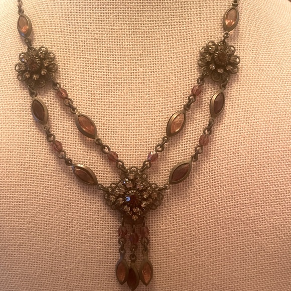 Gorgeous Regency Era Penelope Double Strand Necklace - Picture 2 of 4